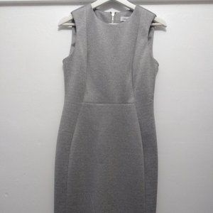 CALVIN KLEIN Gray Pencil Sleeveless Midi Dress 6